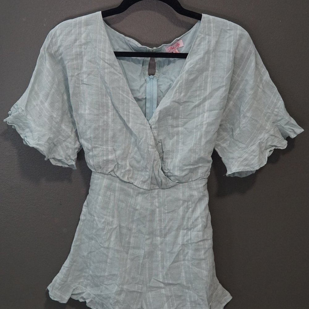 Womens Small Pink Lily Romper